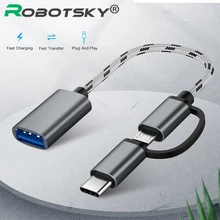 Cable USB 3,0 OTG 2 en 1, tipo C, Micro usb a USB 3,0, adaptador USB-C, Cable de transferencia de datos para teléfono Samsung, Xiaomi, Huawei tipo C