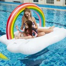 Надувная Радуга плавающий бассейн плавающий остров ПВХ Радуга мост Подушка облако шезлонг Надувная Подушка для домашнего питомца