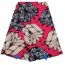 Цветочный принт африканская мода Анкара Воск Ткань 6 ярдов/лот хлопок настоящий воск ткань для женщин платье