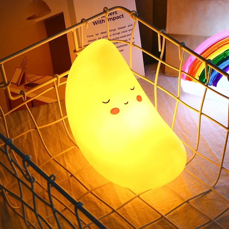 

Lovely Silicone Moon Modeling Decorative Lights Children's Rooms Decorated with Small Night Lights