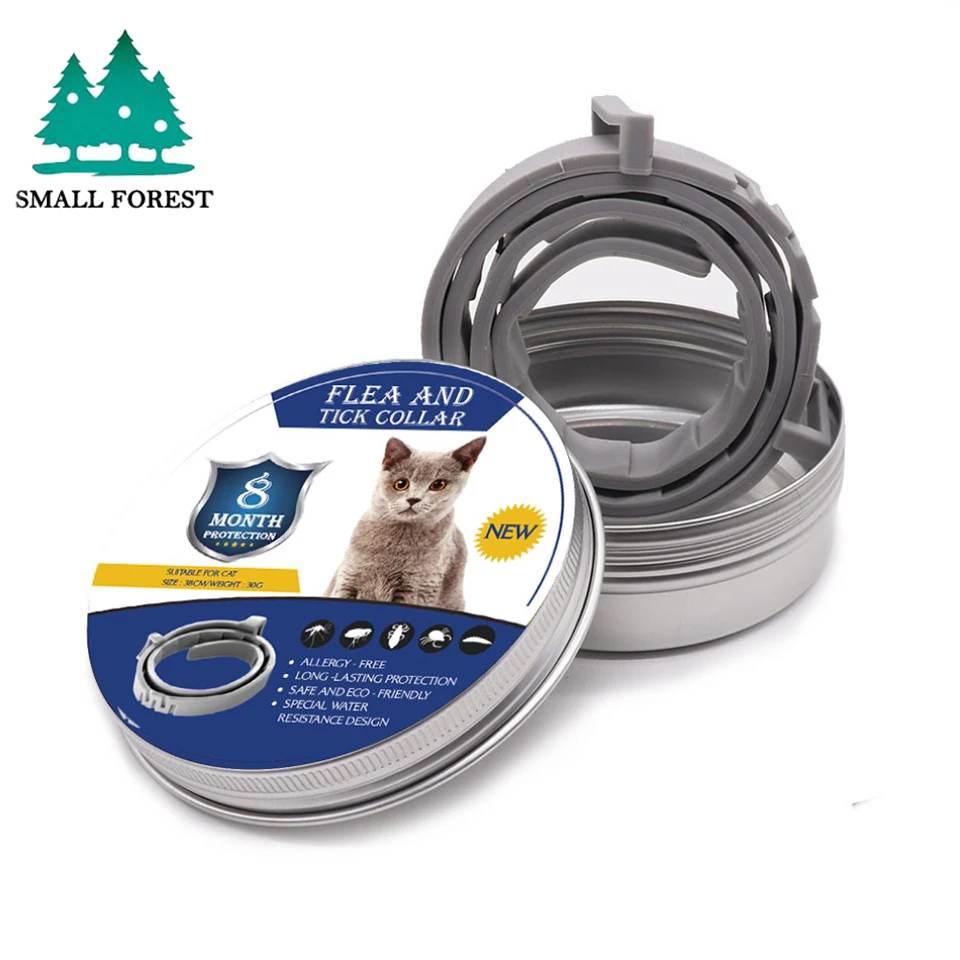 Small Forest New Pet Dog Cat Collar Anti Flea Ticks Mosquitoes Adjustable Pet Collar 8 Months Long-term Protection Small Forest New Pet Dog Cat Collar Anti Flea Ticks Mosquitoes Adjustable Pet Collar 8 Months Long-term Protection