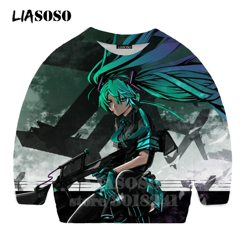 15 LIASOSO детей толстовки 3D принт аниме девочка Hatsune Толстовка Miku в уличном стиле для детей в стиле хип-хоп для мальчиков и девочек; Верхняя детская одежда свитер для подростков B174-1 - Цвет: 15