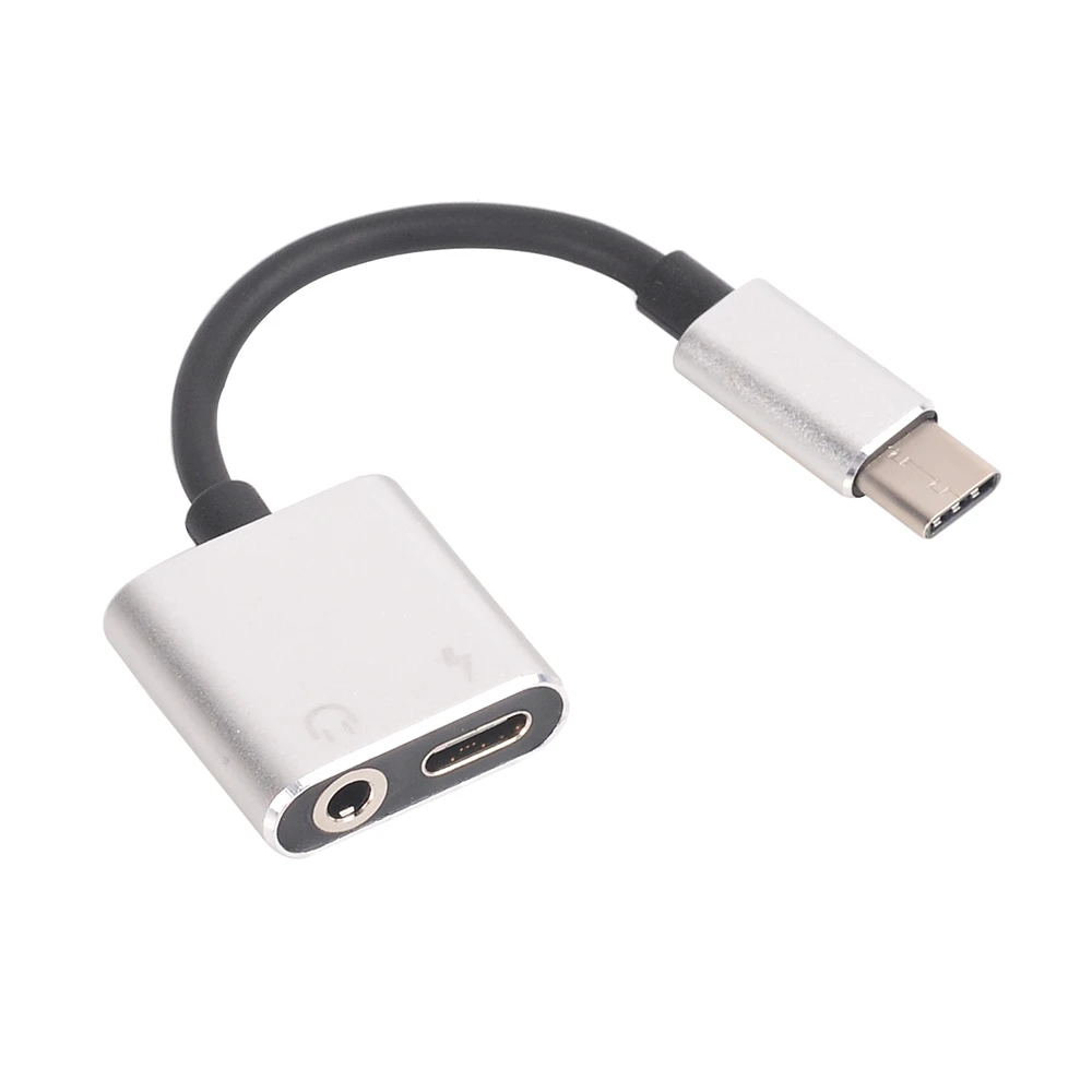 

2 in 1 Type-C to 3.5mm Audio Adapter Charging Cable USB Type C to 3.5mm Headphone Charging Dongle For xiaomi huawei P20 Samsung