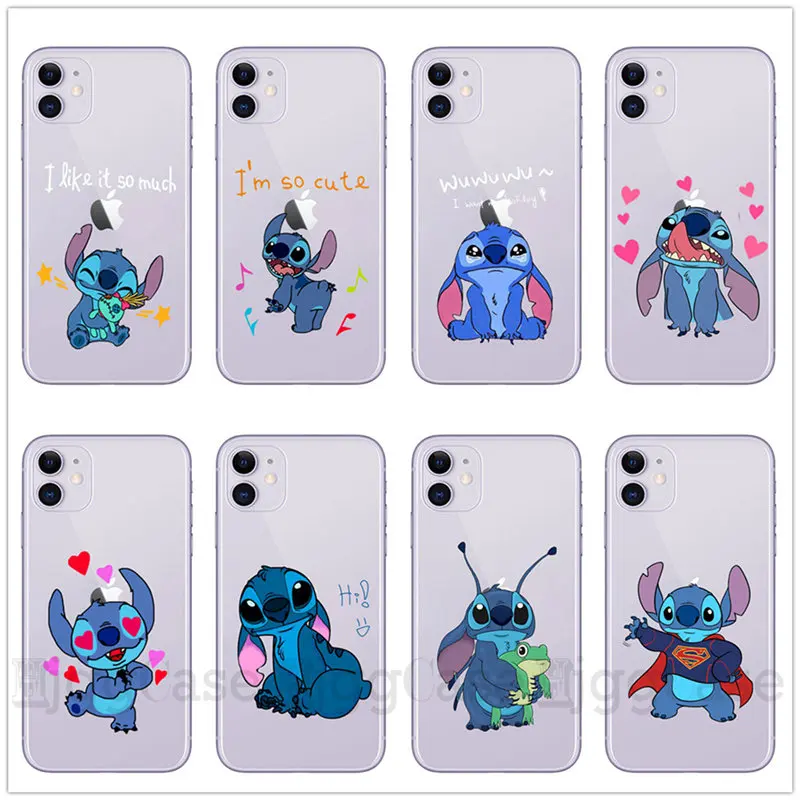 

Funny Cute Stich Stitch Phone Case For iPhone X XR XS MAX 5S SE 7 8 6 6s Plus 11 Pro Max Soft Silicone TPU Cover Coque Fundas