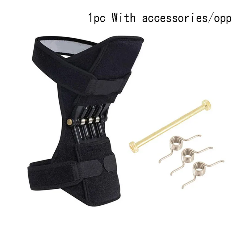 1pc With accessories Наколенники для поддержки суставов, наколенники, наколенники, Нескользящие наколенники, стабилизаторы, подтяжки, пружинная сила, наколенник, сухожильная скобка - Цвет: 1pc With accessories