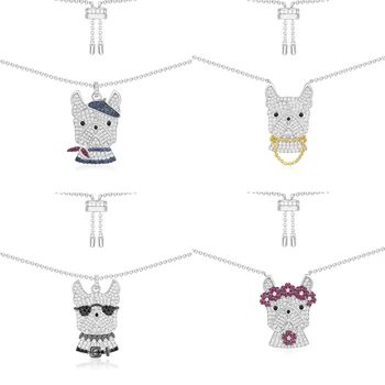 

Kakany 2019 Zirconia Original 1: 1 Premium Fashion Puppy Necklace Gift for Women Monaco Women's Jewelry Engraved with Logo