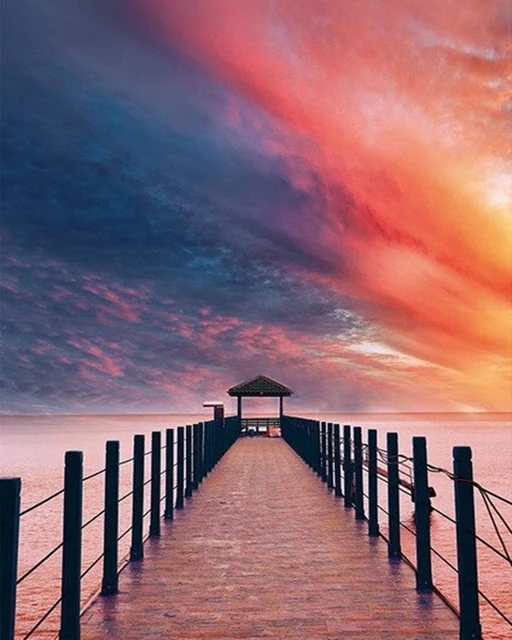 CHENISTORY Frame Diy Paint By Numbers Kits Acrylic Wall Art Home Decors Moon Landscape Modern Coloring By Numbers For Diy Gift 9913848