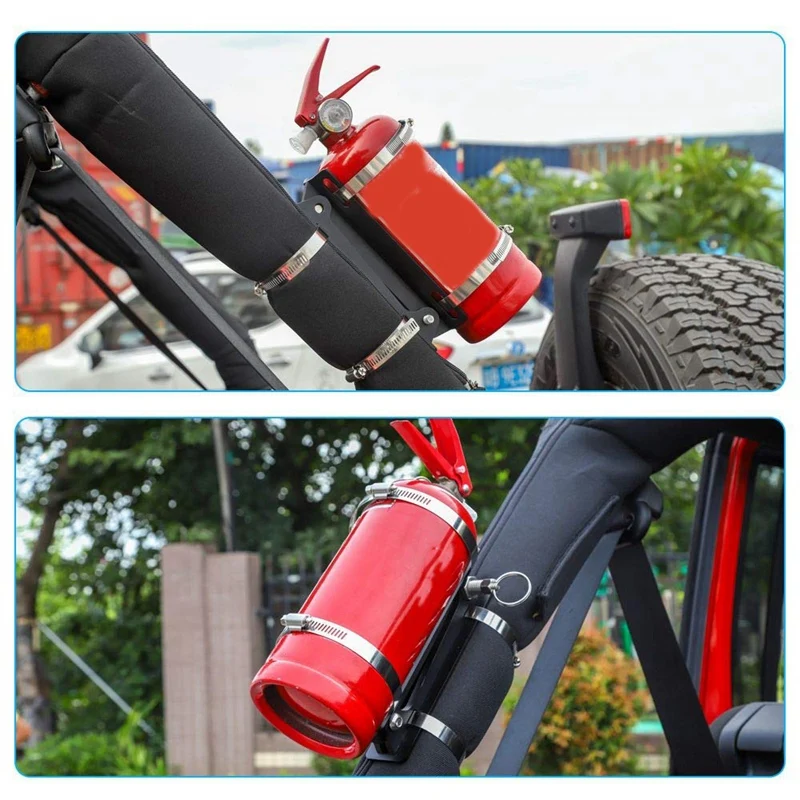 Регулируемый рулон бар Огнетушитель держатель бутылки для Jeep Wrangler TJ JK JKU JL UTV Polaris RZR Ranger автомобильные аксессуары