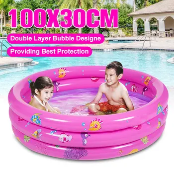 

100X30CM Paddling-Pool Indoor Outdoor Children Basin Bathtub Inflatable Round Swimming Pool Ocean Ball Inflatable Pool