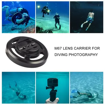 

Lens Mount Holder M67/M52 for Float Arm Underwater Floating light 67mm/52mm Macro lens Diving Carrier photography Extender