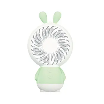 

Home Mini USB Charging Fan Office Handheld Rabbit Fan With Desk Base Rechargeable Air Conditioner For Student