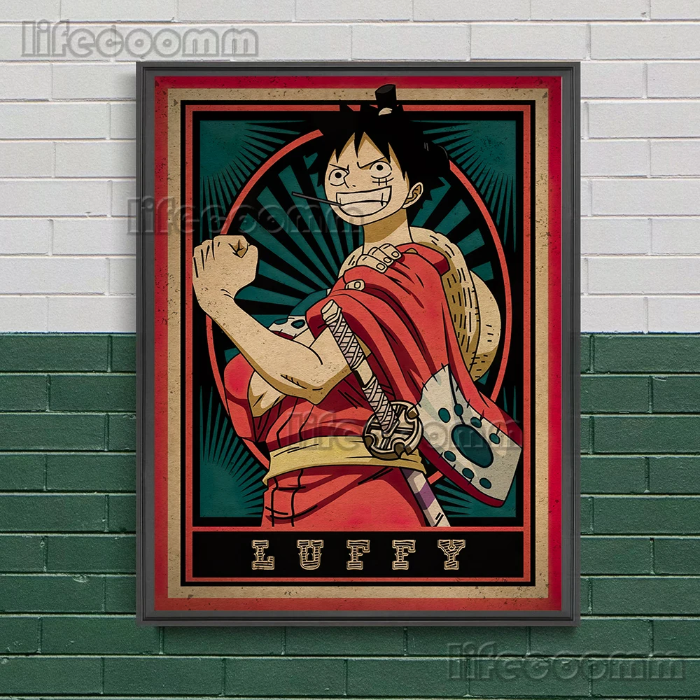 猿dルフィ、サンジ、ゾロ、ブルック麦わら帽子海賊壁アート