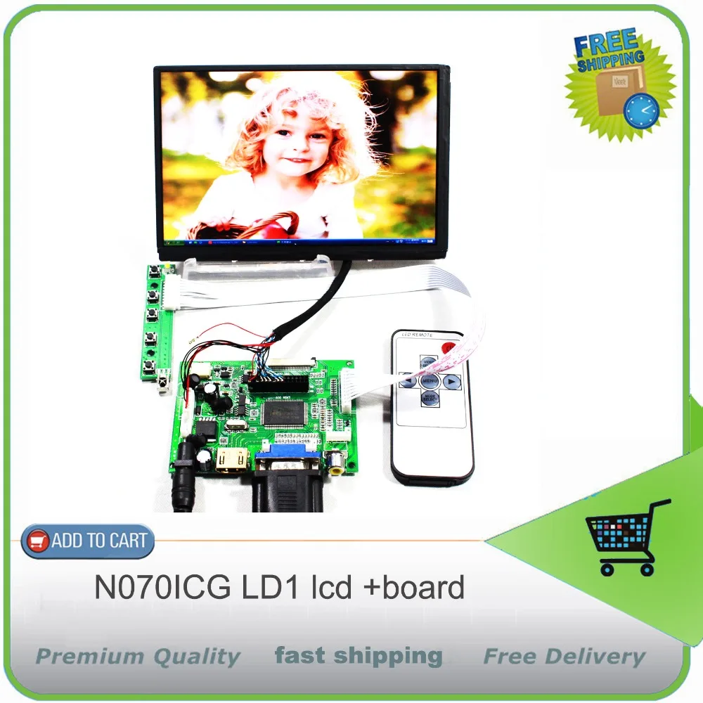(HDMI + VGA 2AV) плата контроллера N070ICG LD1 LD3 LD4 7 дюймов TFT 1280*800 IPS ЖК-дисплей | Компьютеры и