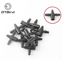 100 шт 4 мм гнездовой колючей 3/5 мм тройник соединитель Шланговое соединение делитель воды для сада капельный полив система поднятая кровать Veg