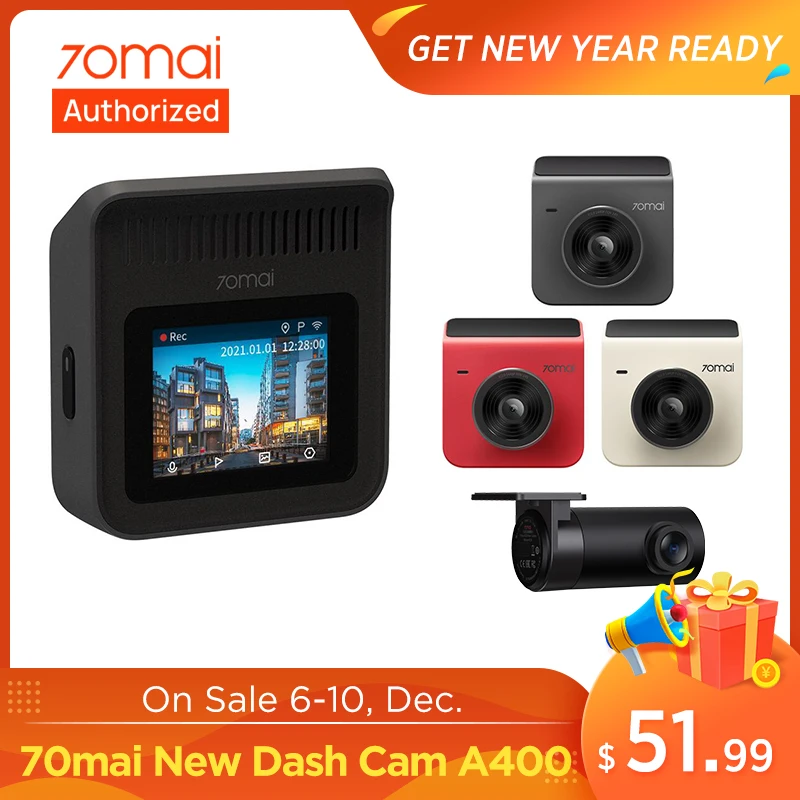₽3500-400: ITSFRIDAY400 Видеорегистратор 70mai A400 обновленный 1440P HD двойная циклическая