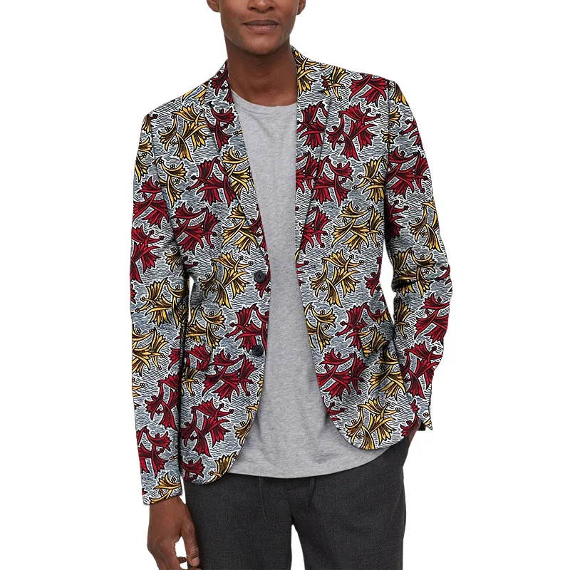 African Casual Men's Top Jackets Colorful Dashiki Print Tailor-Made Blazers Male Nigerian Outfits | Тематическая одежда и