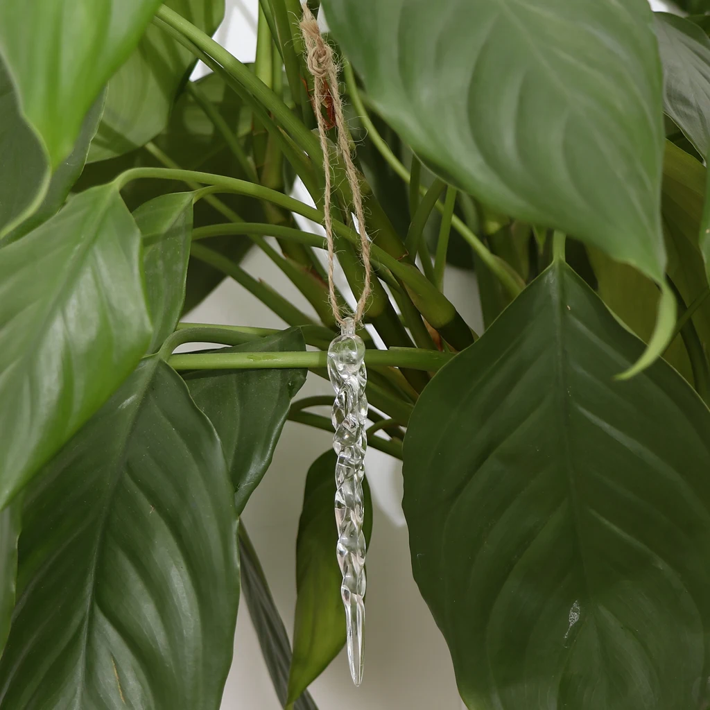 10x Crystal Icicles Christmas Ornaments Party Xmas Tree Hanging Decorations