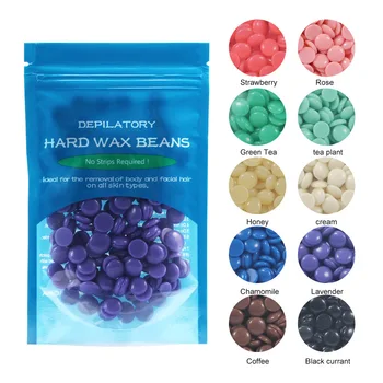 

Cross-Border Hot Wax Solid-Free Paper Supporter Wool Wax Beans Neutral Packing 50 Grams of ti yan zhuang 10 Taste