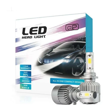 

2pcs/box Car h4 h7 led Headlight 9005 9006 Bulb 8000LM 6000k 72W Auto h13 h1 LED Headlamp ALL-IN-ONE Car Accessories lights