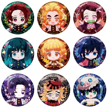 

Anime Demon Slayer: Kimetsu No Yaiba Kamado Tanjirou Cosplay Badge Cartoon Collect Backpacks Bags Badges Button Brooch Pins