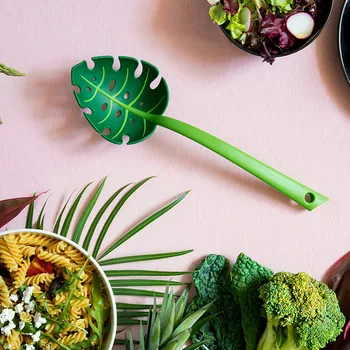 

Multi-functional Creative Colander Leaf-shaped Strainers Noodles Forks Cooking Shovels Pasta Filter Spoon Kitchen Tool