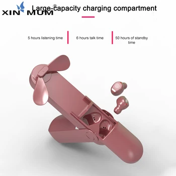 

Fashionable Headset LED Display Waterproof EarPhone TWS Bluetooth Wireless Fan Touch Headphones V5.0 Earphone Handheld