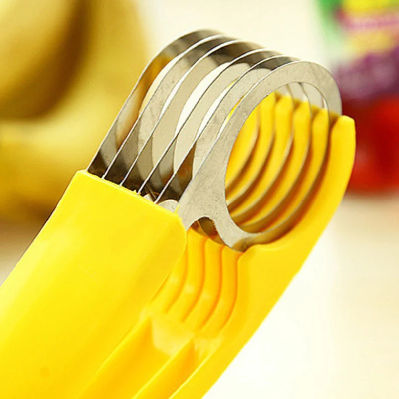 Home Kitchen Tool Vegetable Peeler Salad Slice Stainless Steel Banana Cutter Chopper Fruit Cutter Cucumber Knife C1022 a