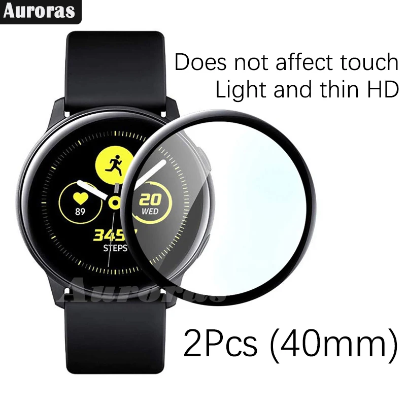 2 шт защитное покрытие из закаленного стекла для samsung Galaxy Watch Active 1 Samrt Защитная пленка для часов Active 2 - Цвет: 2 Pcs (40mm)