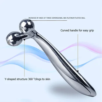 

Wrinkle Remover Roller Massager Instrument 3D Y-shape Face Lift Tighten Massage Roller 360 Rotate Skin Facial Massager