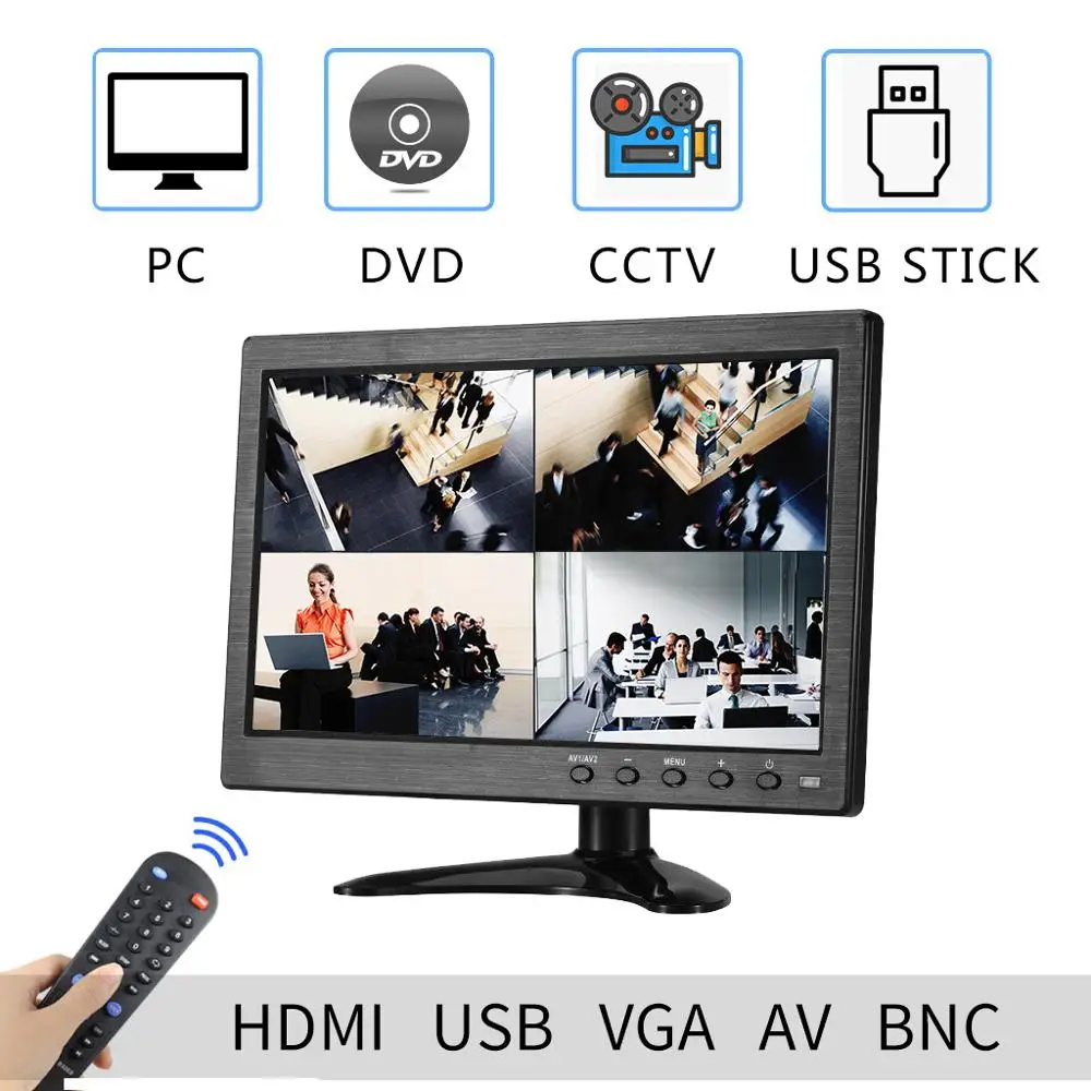  10.1 hdmi monitor 1920*1200 ips 16:9 VGA BNC usb AV for PC home TV CCTV medical industry microscope