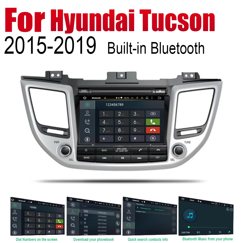 Автомобильный DVD плеер с GPS навигацией для Hyundai Tucson TL 2015 2016 2017 2018 2019 мультимедийная