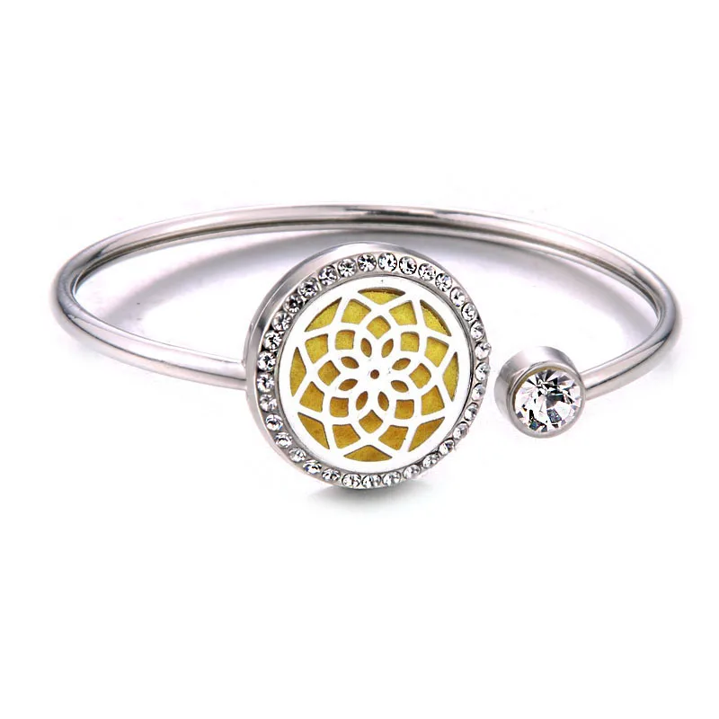 New Aromatherapy Bracelet stainless steel Aroma Diffuser Lockets perfume Essential Oil Diffuser Bracelet fashion jewelry women