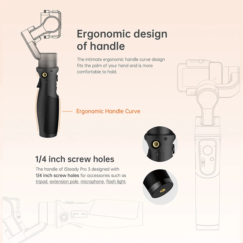 Hohem iSteady Pro 3 осевой ручной брызгозащищенный карданный стабилизатор для DJI Osmo Action