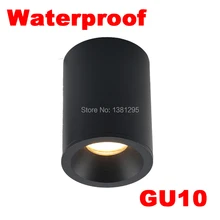 1 pçs ao ar livre à prova dwaterproof água ip65 superfície montado led downlight banheiro cozinha varanda gu10 montagem teto ponto luminária