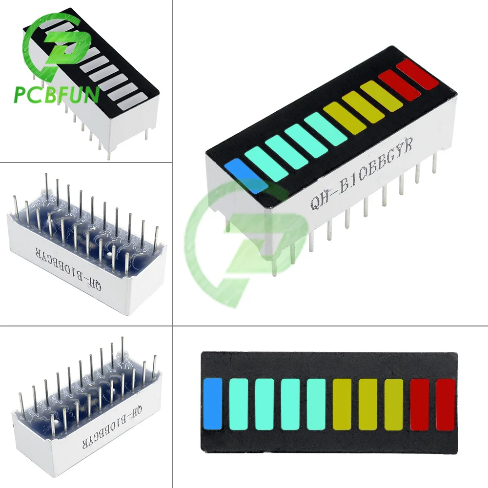 2PCS 10 Segment Bargraph Light LED Display Module Bar Graph Ultra ...