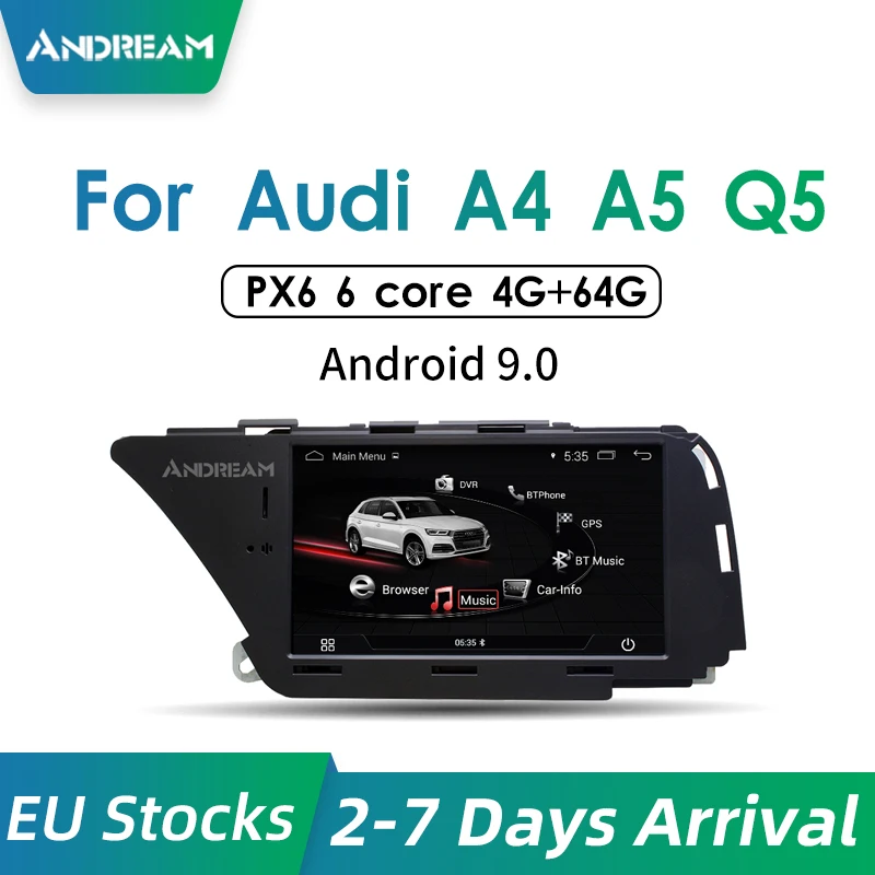 Автомобильный мультимедийный плеер Android для AUDI A4 (2008 2016 B8) Q5(2010 2016) Bluetooth GPS