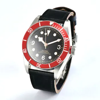 

41MM NH35 ,Miyota8215 movement Mens watch sterile dial Sapphire glass luminou waterproof swim automatic mechanical watch red