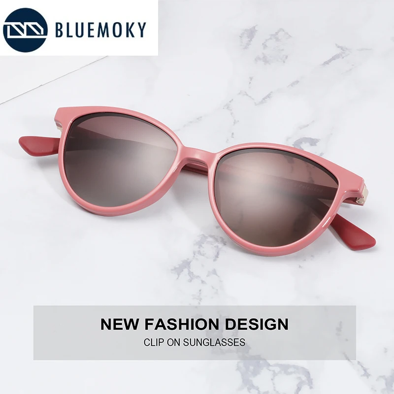 

BLUEMOKY Magnetic Clip On Polarized Sunglasses Myopia Optical Glasses Frame Ultem Flexible 2 in 1 Shade Prescription Sunglasses