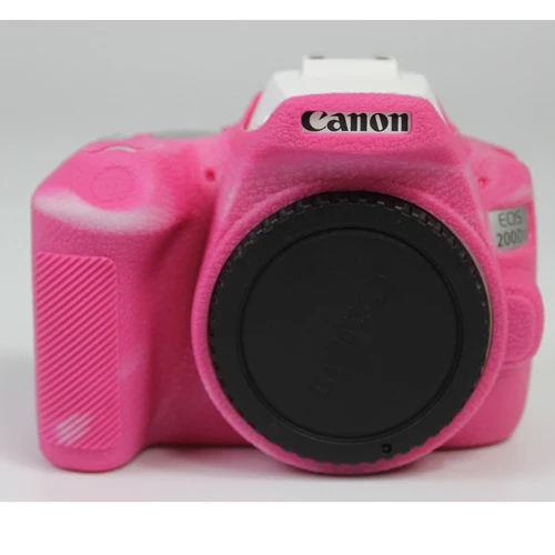 Резиновый силиконовый чехол для Canon EOS 200D2 200DII 250D Kiss X10 Rebel SL3, защитная рамка для камеры - Цвет: Rose