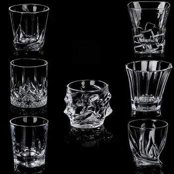 

Set of 2 top quality crystal whiskey wine glass for party club beer drinking glass cups 200828-04