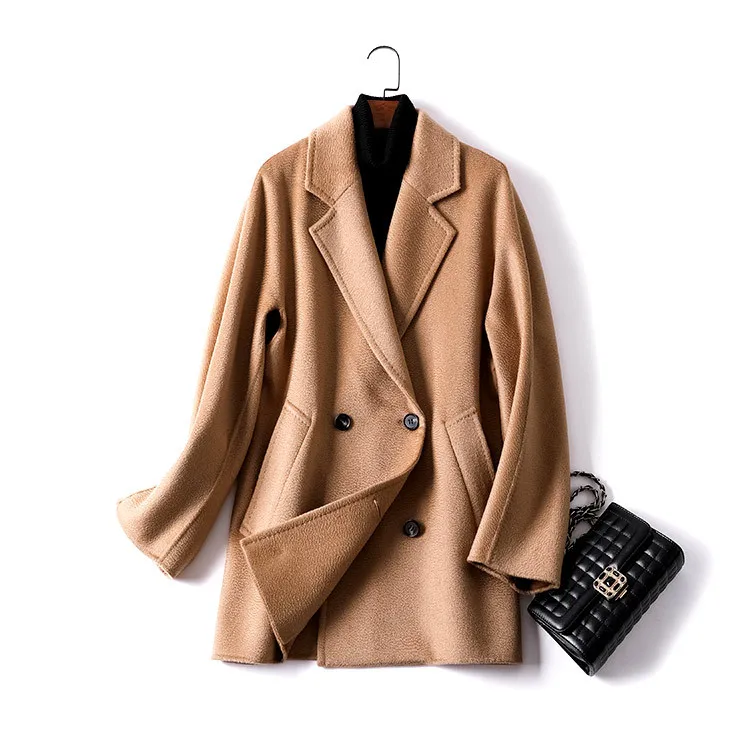 GoWinlin winter Long wool Women coat Double sided cashmere outwear autumn plus size ladies overcoats Y191