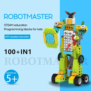 

500 Piece DIY Programmable Building Blocks Entry-level Programming Robot Kit STEM Education Based on Scratch 3.0