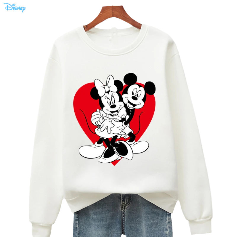 Sweat shirt assorti pour femmes/hommes, dessin animé Disney Mickey Mouse  Minnie Mouse, pull d'automne pour femmes/hommes, années 90 | AliExpress