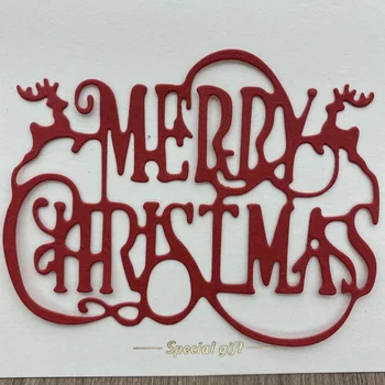 

Merry Christmas Text Metal Cutting Dies Words Stencil for DIY Scrapbooking Card Decorative Embossing Letter Happy Easter Dies