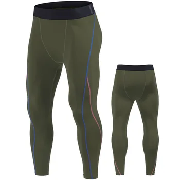 

2020 Mens Running Tights Jogging Pants Fitness 3D Compression Pants Men Sport Leggings Gym Tights Pants Elastic Workout Trousers