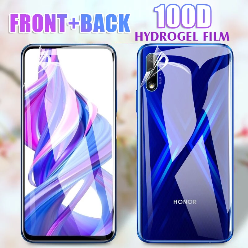Передняя крышка задняя пленка 100D Гидрогелевая для Huawei Honor 8x 9x 10i 9 10 Lite 20 Pro защитная