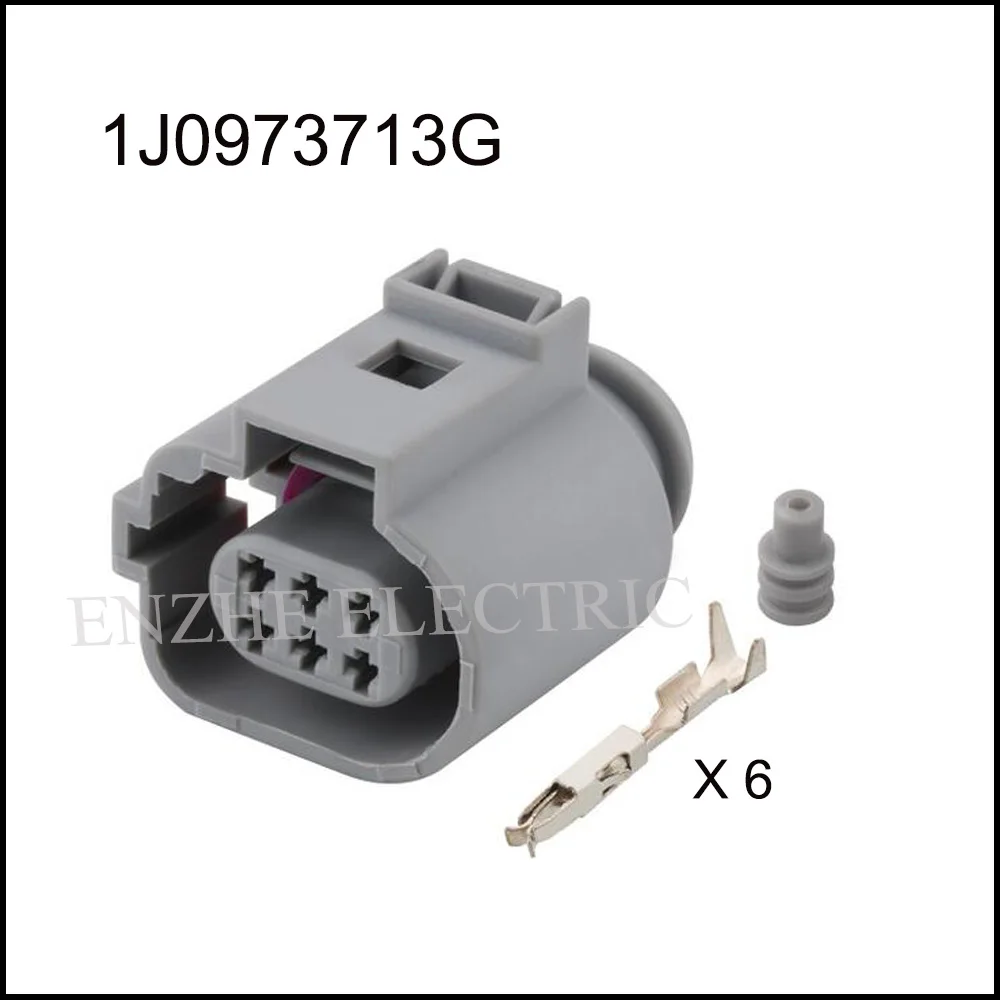 

100set 1J0973713G car wire female Harnes cable 6 pin automotive plug Waterproof sheath Include terminal seal DJ7062B-1.5-21