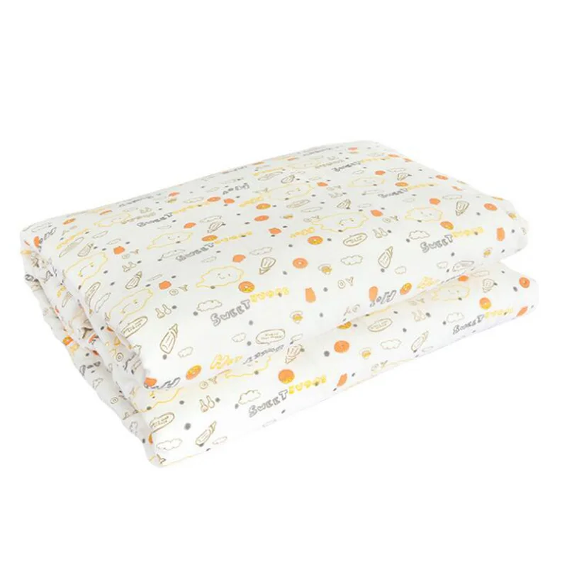 Детские марлевые одеяла с принтом, детские постельные принадлежности, Пеленальное Одеяло для коляски, уличное детское одеяло, 120*150 см, многофункциональное - Цвет: BHB026E