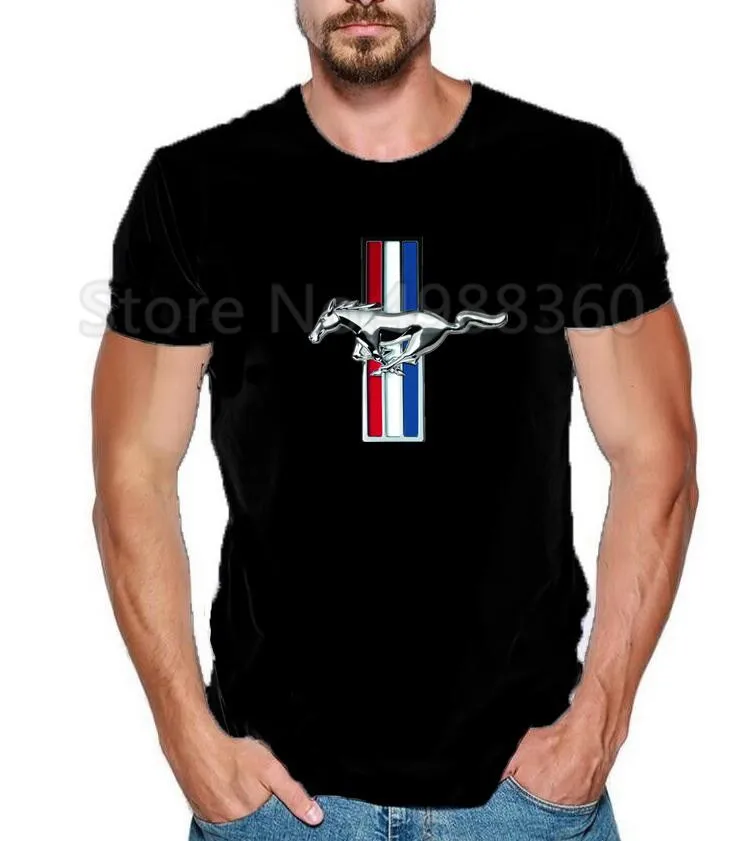 

New Summer Ford Mustang T Shirts Men Tops Man Mustang T-shirt Short Sleeve Tees Cotton O Neck Tops Mans Tshirt