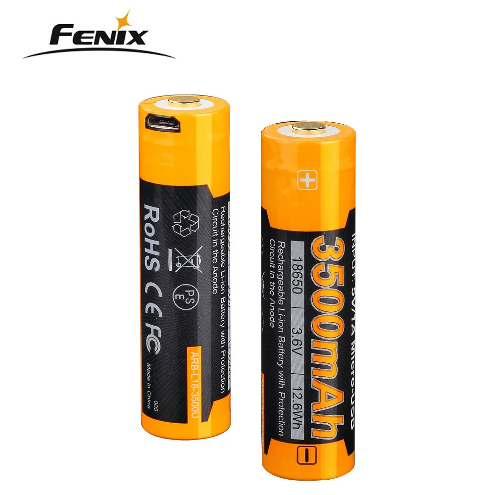 Аккумуляторная литий ионная батарея Fenix ARB L18 3500U USB 3500mAh 18650|Портативные